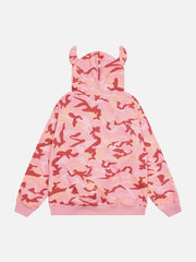 Devil Horn Camouflage Hoodie - Kawaii Side