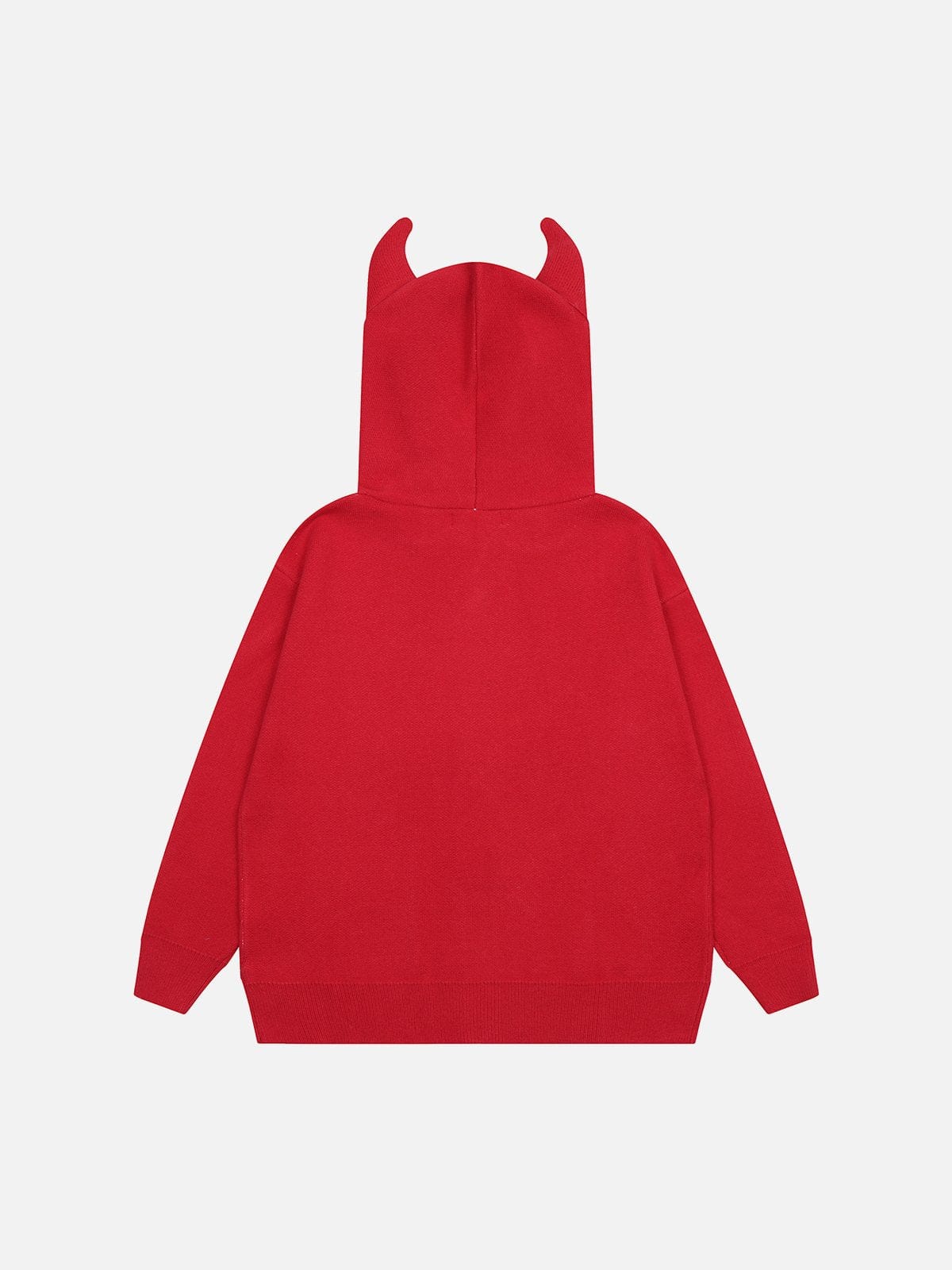 Devil Horn Hooded Knit Sweater - Kawaii Side