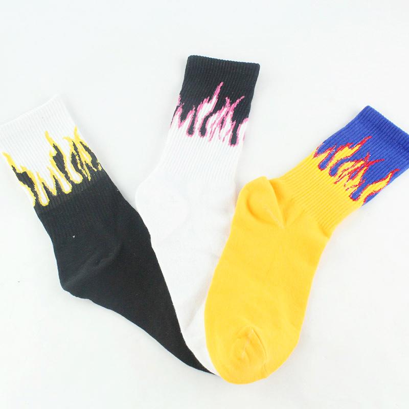 Flame Print Socks - Kawaii Side