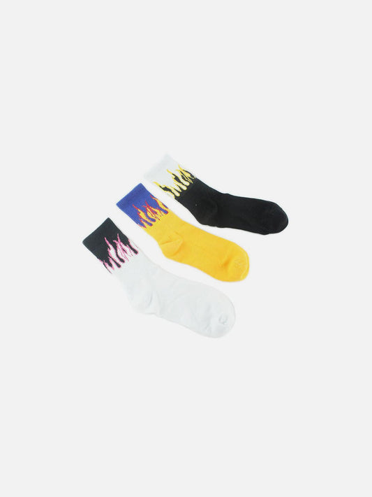 Flame Print Socks - Kawaii Side