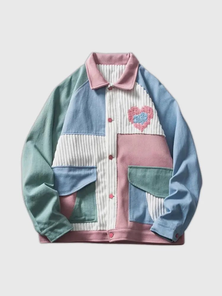 Floral Patchwork Jacket 'Heart' - Kawaii Side