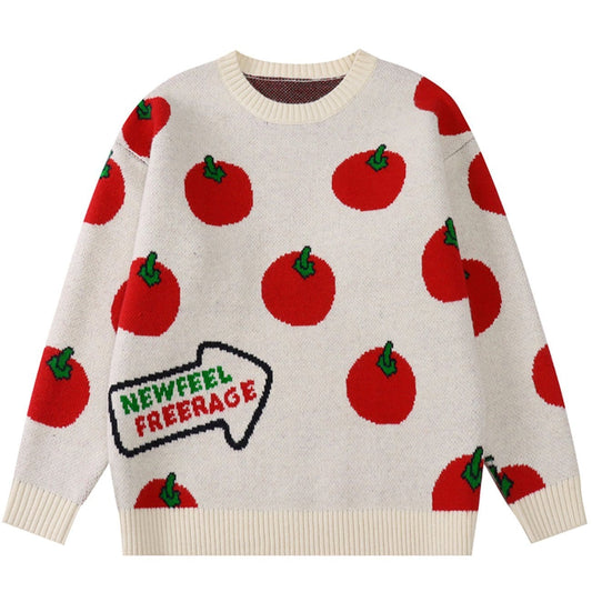 Full Tomato Knit Sweater - Kawaii Side