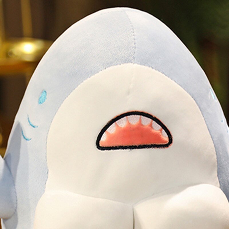 Funny Plush Cute and Muscular Shark with Six-Pack - Kawaii Side