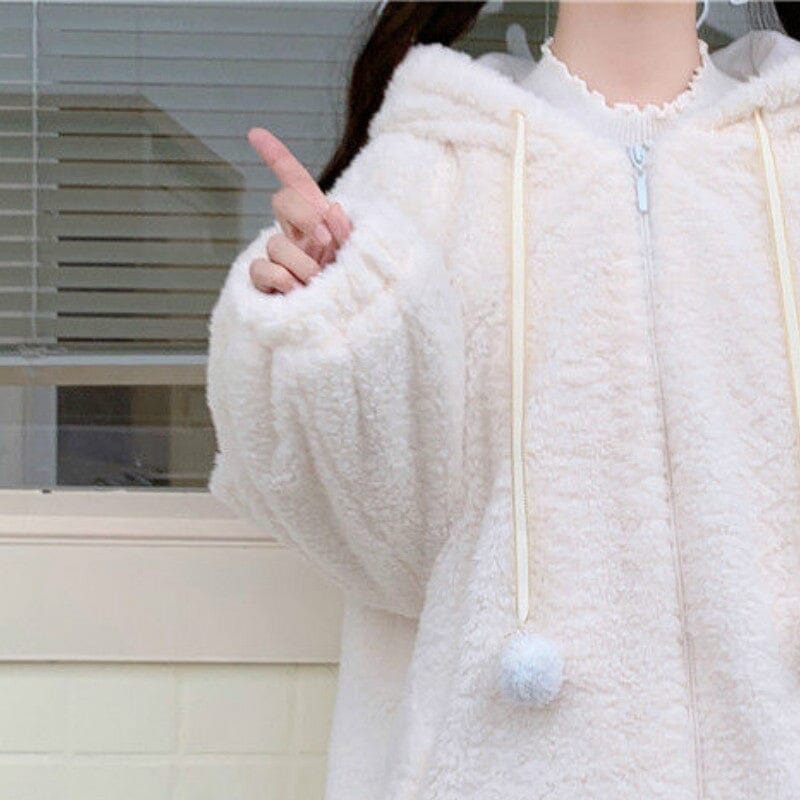 Fuzzy and Kawaii Bunny Coat - Kawaii Side