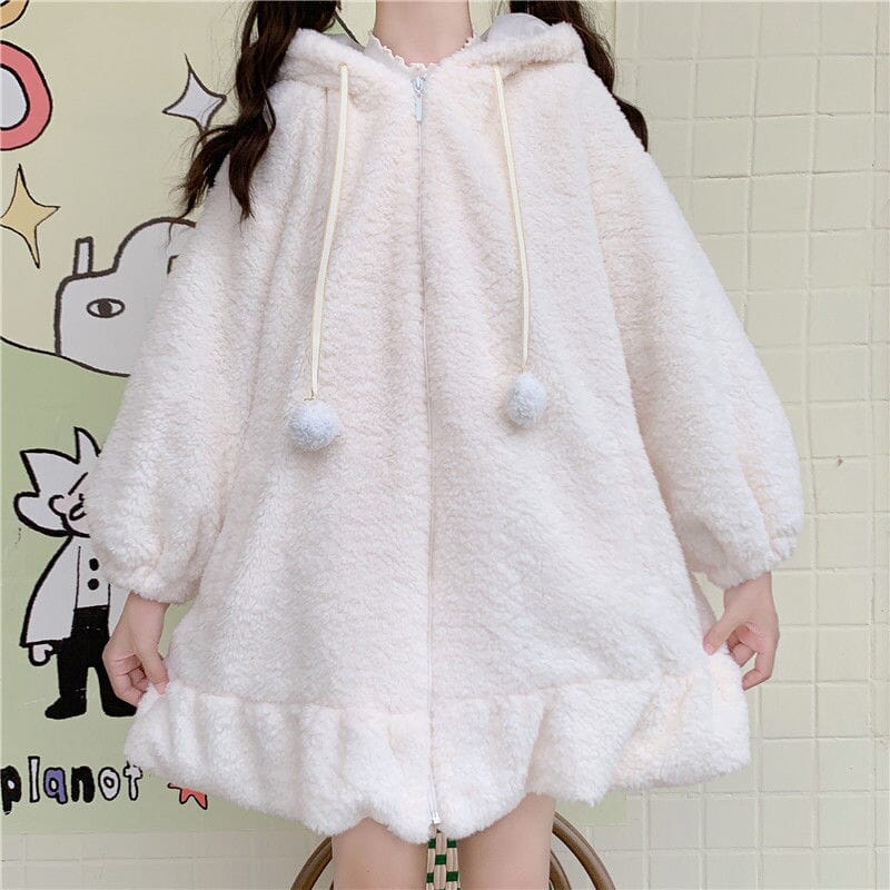 Fuzzy and Kawaii Bunny Coat - Kawaii Side