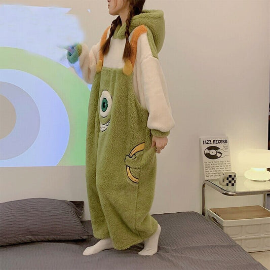 Fuzzy Coat Mike Wazowski Pajamas - Kawaii Side