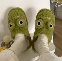 Fuzzy Frog Plush Slipper - Kawaii Side