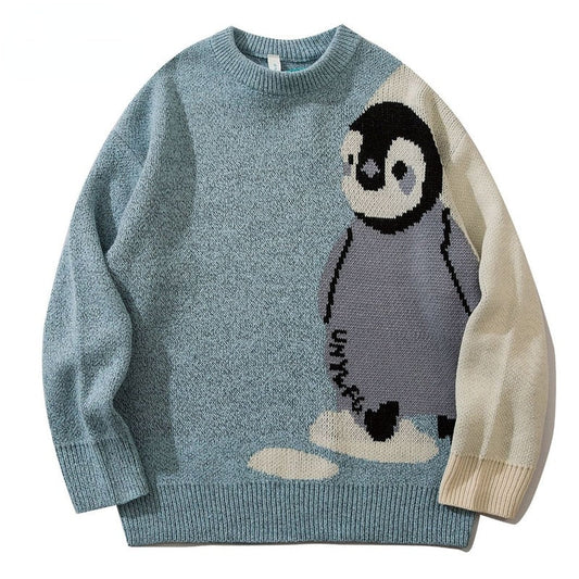 Fuzzy Winter Penguin Sweater - Kawaii Side