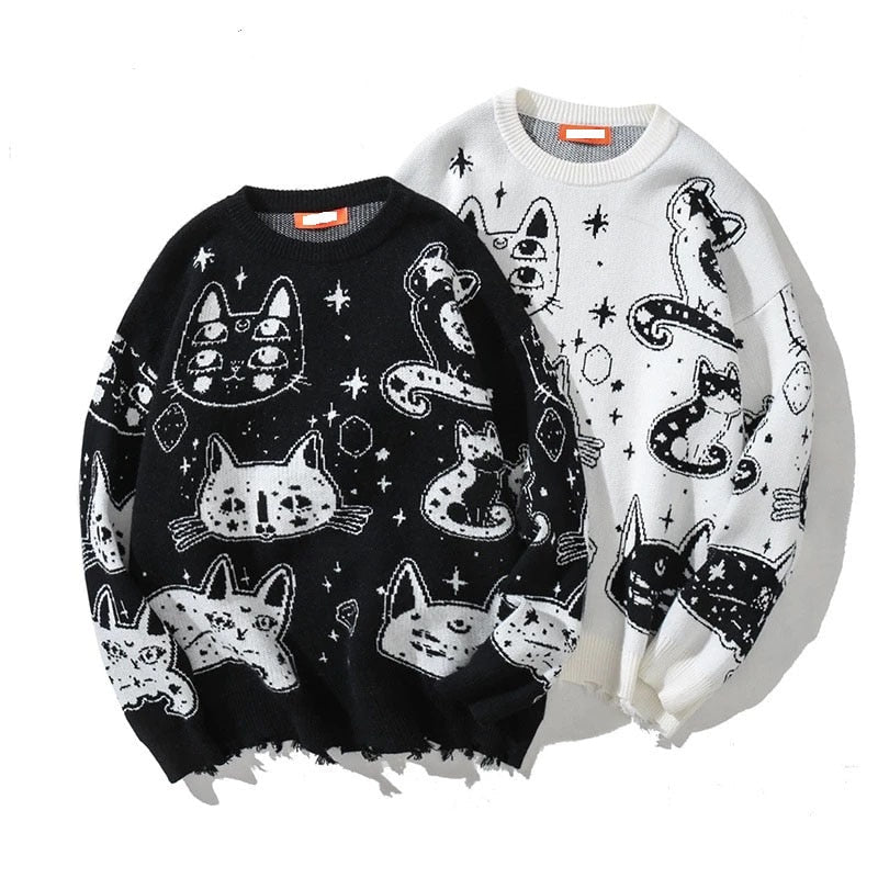 Gothic Kittens Sweater - Kawaii Side