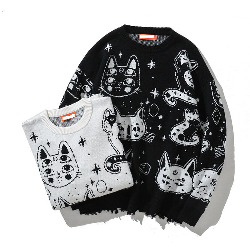 Gothic Kittens Sweater - Kawaii Side