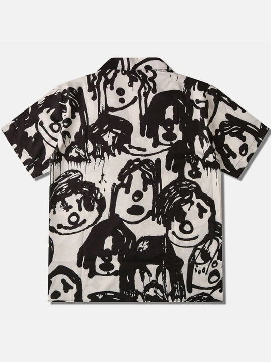 Graffiti Cartoon Graphic Shirt - Kawaii Side