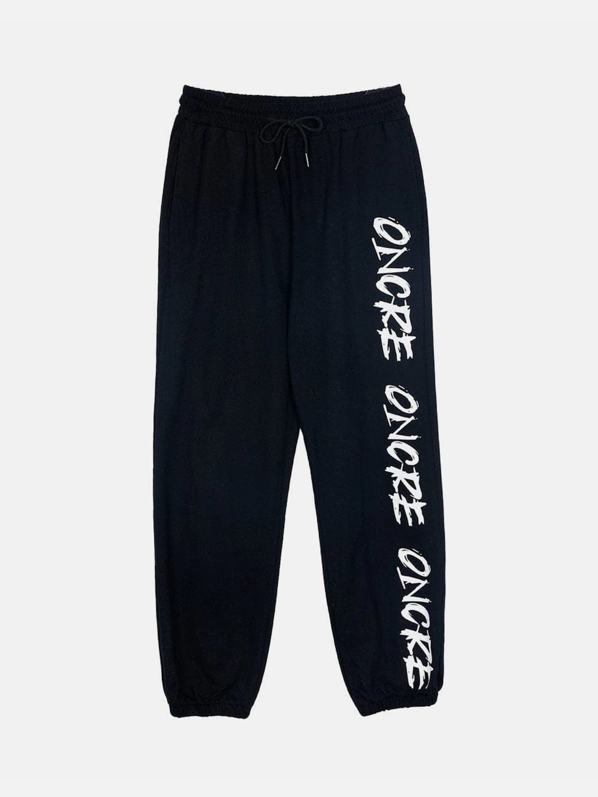 Graffiti Letters Drawstring Pants - Kawaii Side