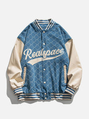 Grid Letter Varsity Jacket - Kawaii Side