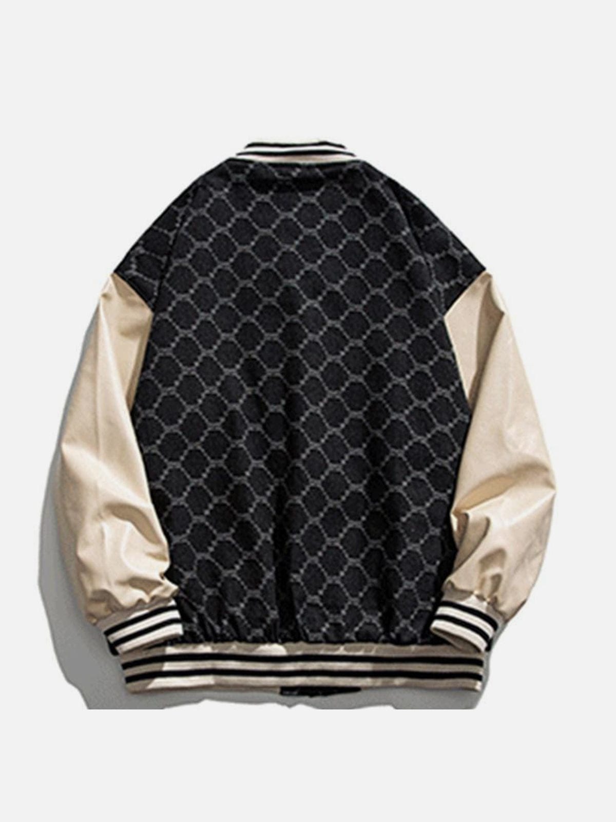 Grid Letter Varsity Jacket - Kawaii Side