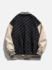 Grid Letter Varsity Jacket - Kawaii Side