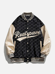 Grid Letter Varsity Jacket - Kawaii Side