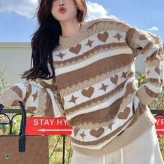 Heart Striped Sweater - Kawaii Side