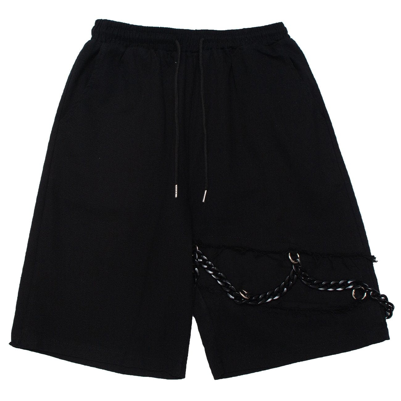 Hole Chain Drawstring Shorts - Kawaii Side