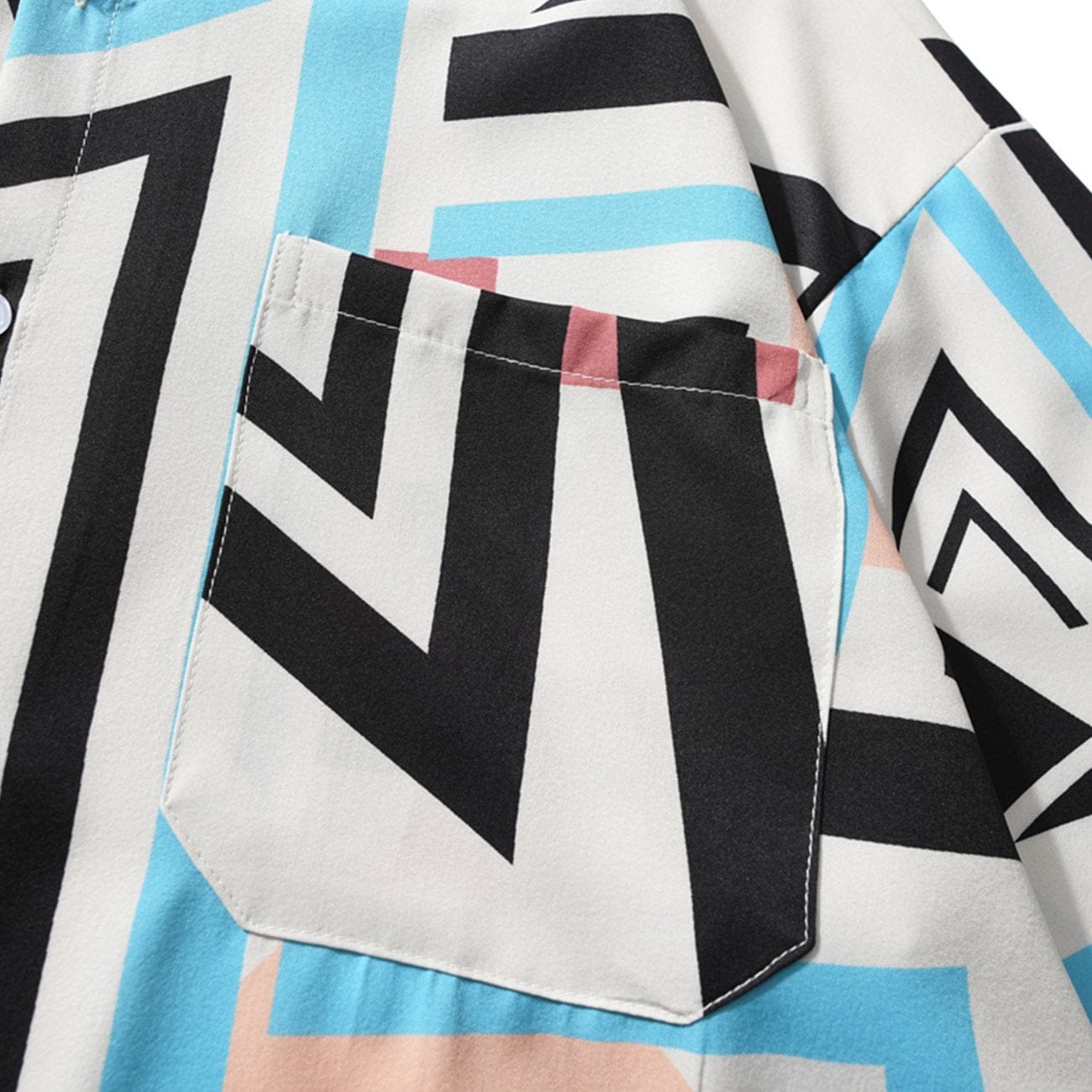 Irregular Geometry Oversized Shirt - Kawaii Side