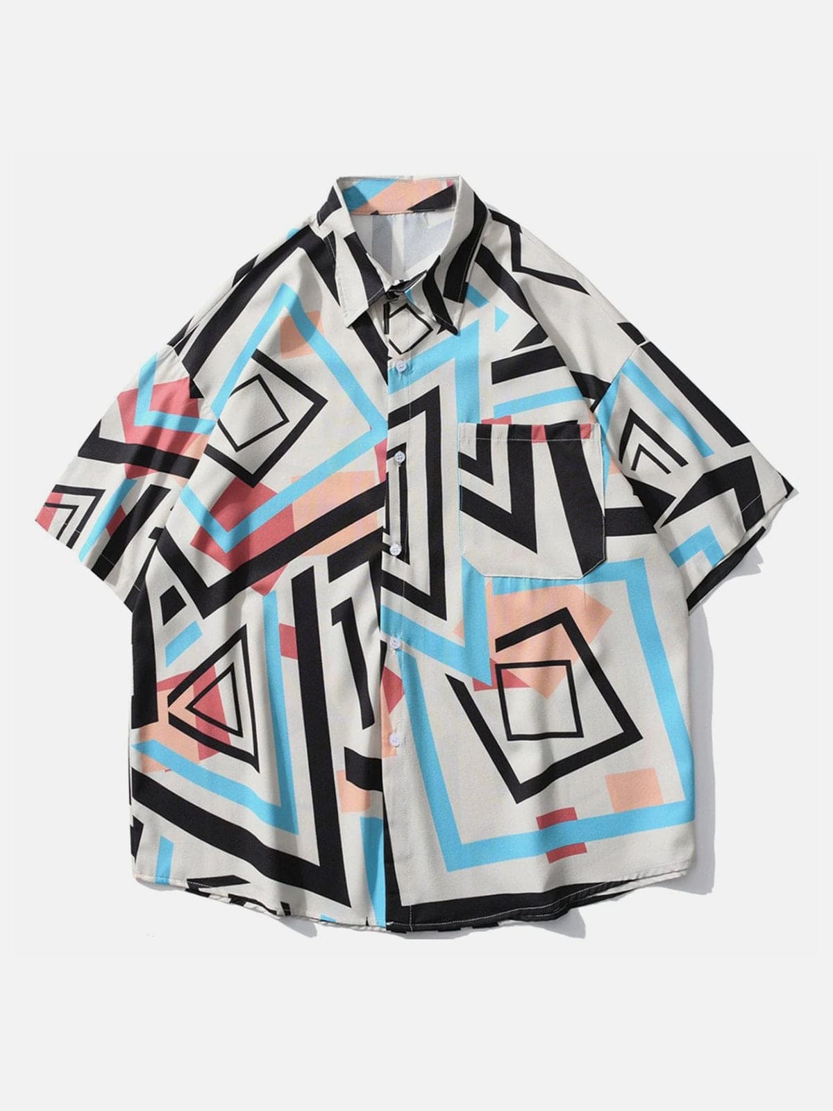 Irregular Geometry Oversized Shirt - Kawaii Side