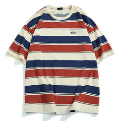 Japanese Style Striped T-Shirt - Kawaii Side