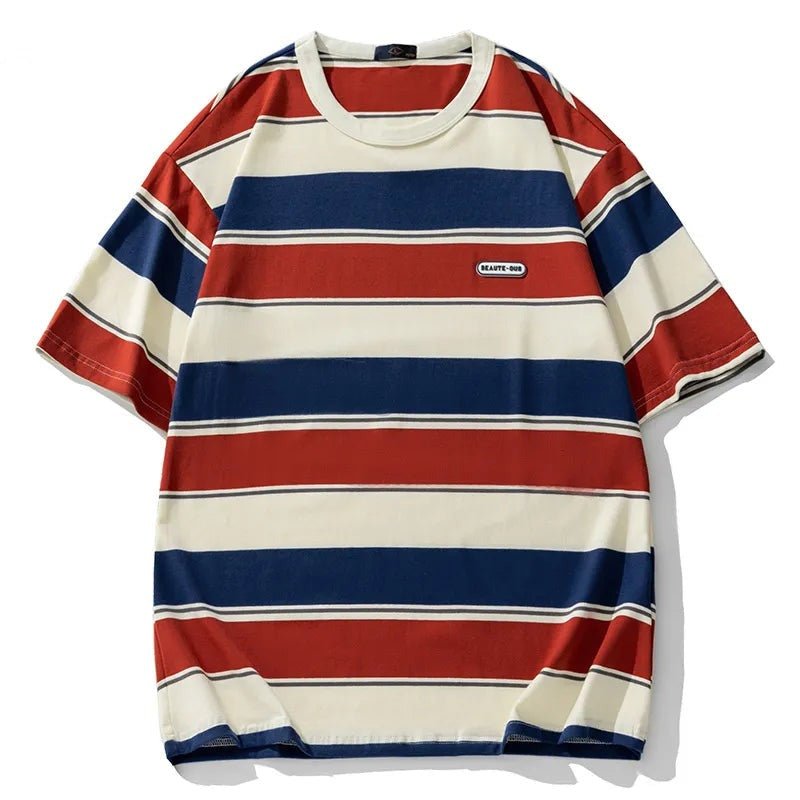 Japanese Style Striped T-Shirt - Kawaii Side