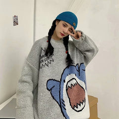 Kawaii Baby Shark Turtle Neck Sweater - Kawaii Side