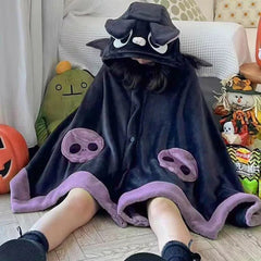 Kawaii Cartoon Bat Hooded Blanket - Kawaii Side