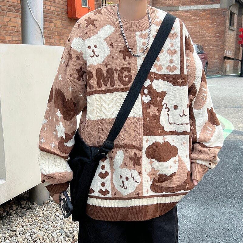 Kawaii Casual Autumn Bunny Sweater - Kawaii Side