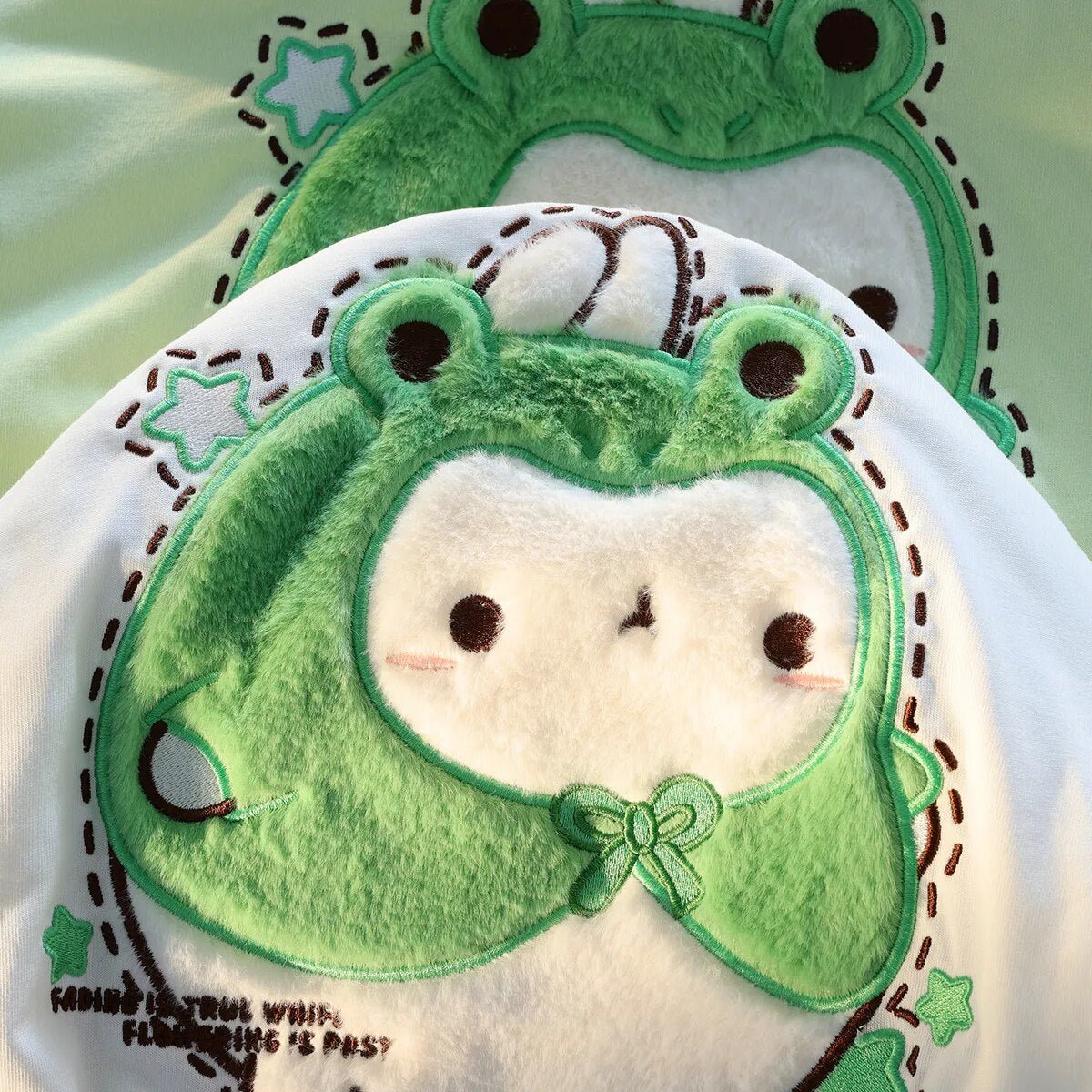 Kawaii Flocked Frog T-Shirt - Kawaii Side