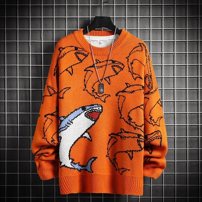 Kawaii Fluffy Shark Sweater - Kawaii Side