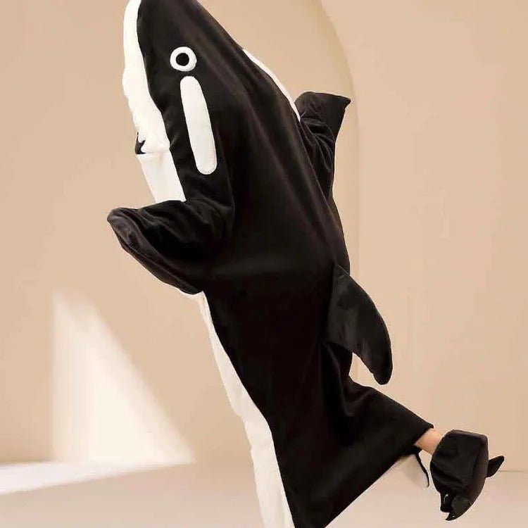 Kawaii Killer Whales Hooded Jumpsuit Pajamas - Kawaii Side