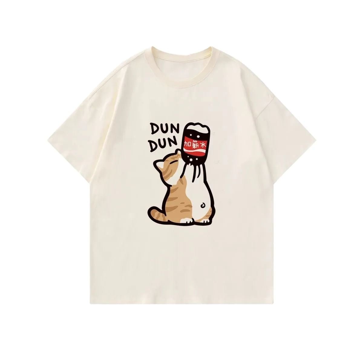 Kawaii Kitty Drinking Soda T-Shirt - Kawaii Side