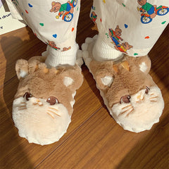 Kawaii Kitty Fuzzy Home Slippers - Kawaii Side