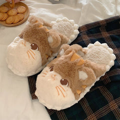 Kawaii Kitty Fuzzy Home Slippers - Kawaii Side