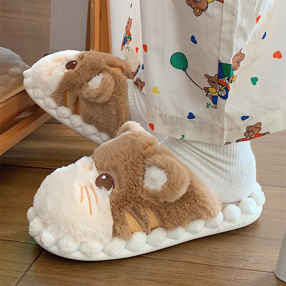 Kawaii Kitty Fuzzy Home Slippers - Kawaii Side