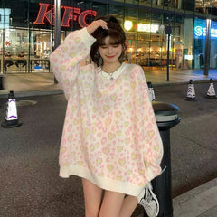 Kawaii Lovely Hearts Sweater - Kawaii Side