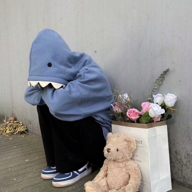 Kawaii Shark Head Hoodie - Kawaii Side