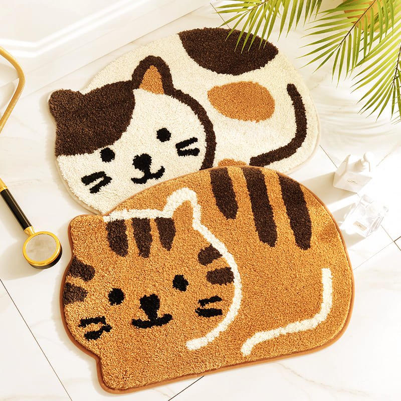 Kawaii Smile Cartoon Kitty Cat Rugs & Mats - Kawaii Side