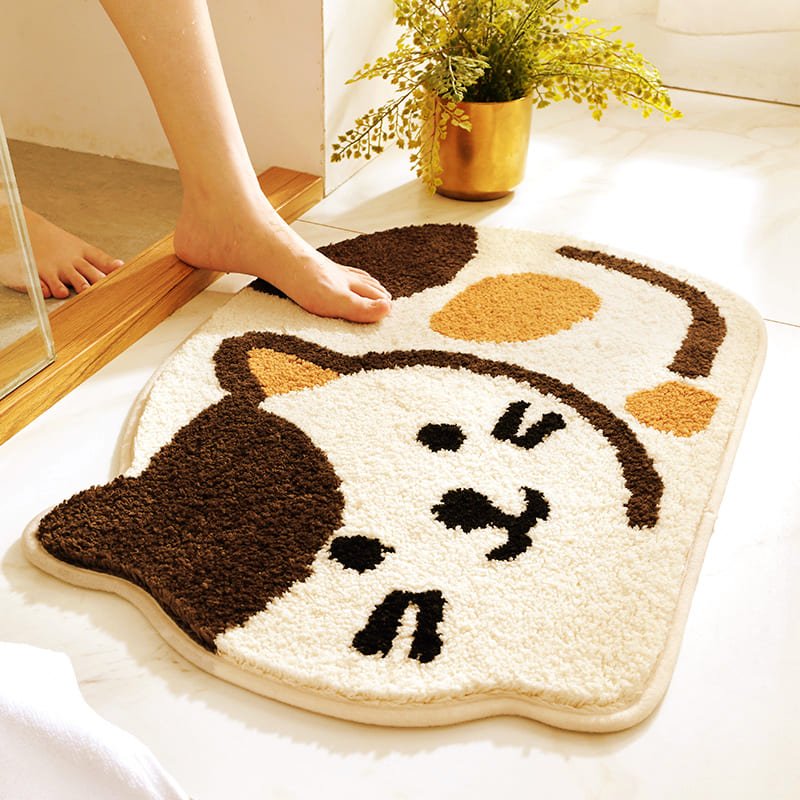 Kawaii Smile Cartoon Kitty Cat Rugs & Mats - Kawaii Side