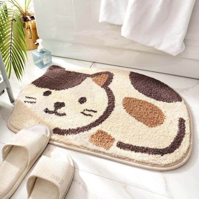 Kawaii Smile Cartoon Kitty Cat Rugs & Mats - Kawaii Side