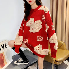 Kawaii Teddy Bear Fluffy Sweater - Kawaii Side