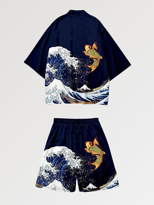 Kimono Set 'Okinawa Fish' - Kawaii Side