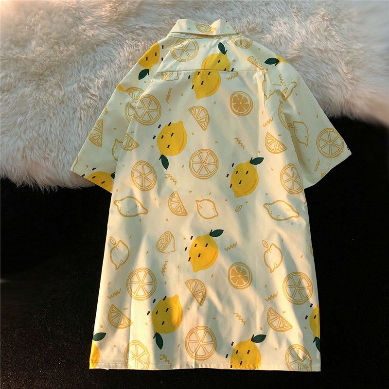 Lemon Pattern Dress Shirt - Kawaii Side