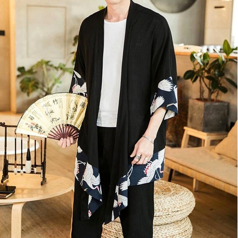 Long Kimono Cardigan 'Ryota' - Kawaii Side