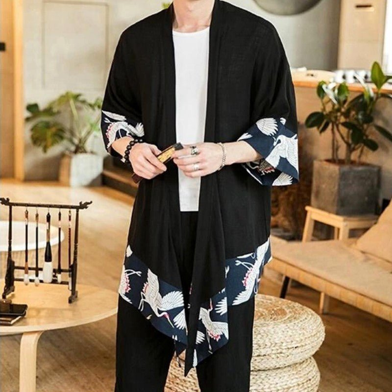 Long Kimono Cardigan 'Ryota' - Kawaii Side