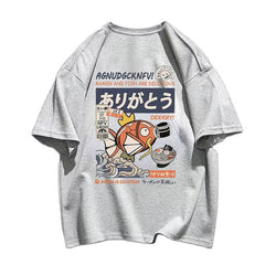 Magikarp Ramen and Fish Streetwear T-Shirt - Kawaii Side