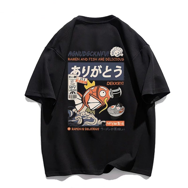 Magikarp Ramen and Fish Streetwear T-Shirt - Kawaii Side
