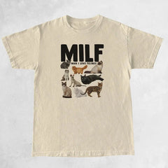 MILF Man I Love Felines T-Shirt Casual - Kawaii Side