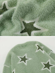 Mohair Star Jacquard Sweater - Kawaii Side